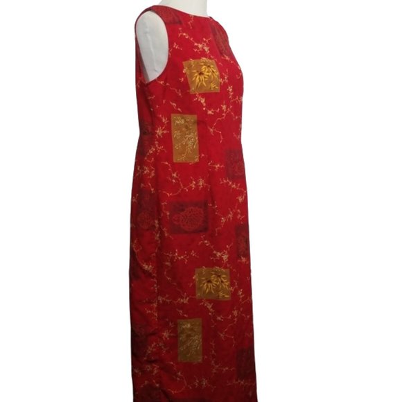 Sag harbor Red & Gold Sleeveless size 12 - Picture 3 of 6